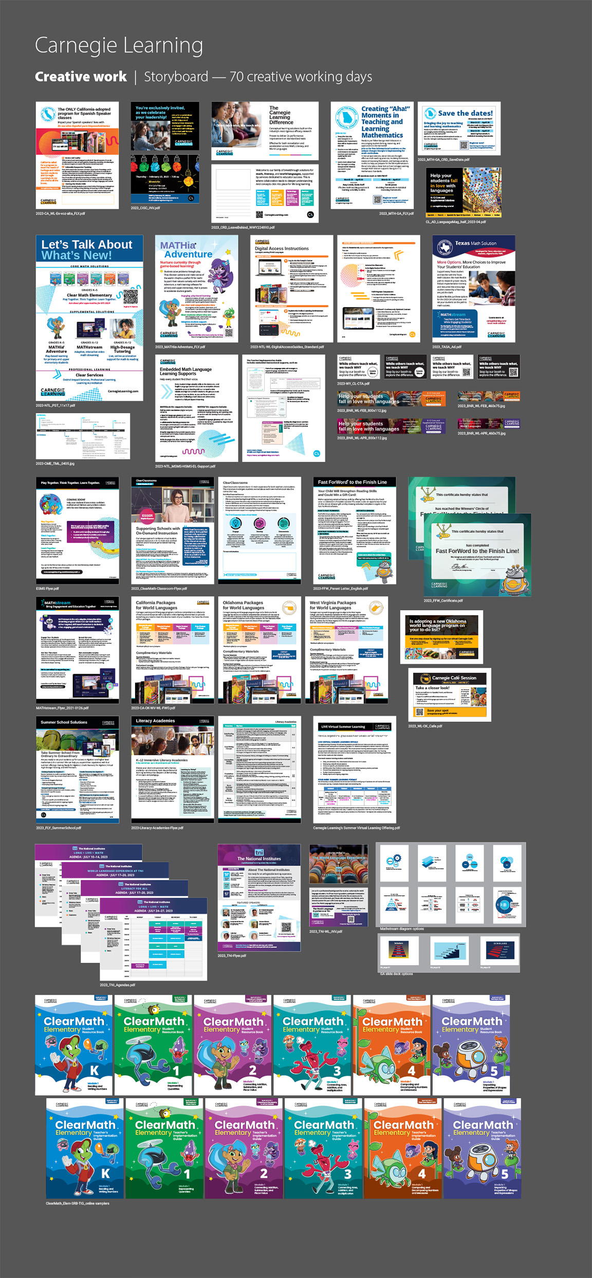 Carnegie Learning creative storyboard